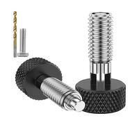 Ujjdwiurgh Kit de Broches à Dégagement de Poignée, avec Poignée Moletée, Serrure en Acier Inoxydable, Broches à Dégagement M6 pour Boîte à Outils Roulante, Facile à Utiliser, Noir (1)