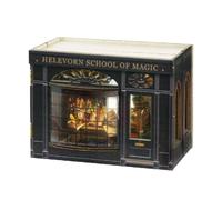 Ujjdwiurgh Kit de Coin de Livre à Faire Soi-Même avec Puzzle 3D, Modèle de Construction, Étagère en Bois, Serre-Livres, Jouet, Halloween, Noël, Cadeau d'anniversaire MINI-110