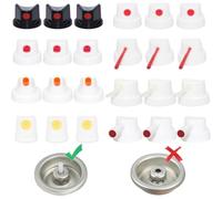 Ujjdwiurgh Kit de Contrôle de de Qualité Artiste 24PCS - Caps et Buses de Peinture en, Ensemble D'Adaptateurs pour Canettes Masculines, Kit de Buses pour Canettes de