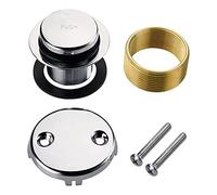 Ujjdwiurgh Kit de conversion de vidange de baignoire avec embout chromé avec plaque frontale à deux trous