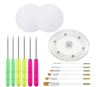 Ujjdwiurgh Kit de décoration de cookies, plateau tournant rond, pinceau à glaçage, outil de décoration de plaque tournante