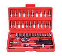 Ujjdwiurgh Kit de douilles 6,35 mm avec cliquet à dégagement rapide, jeu de tournevis, extension manuelle de voiture et camion, outils de réparation automobile, facile à installer et à utiliser