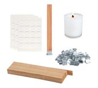 Ujjdwiurgh Kit de fabrication de bougies en bois pour fabrication de bougies, mèches en bois pour la fabrication de bougies