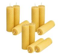 Ujjdwiurgh Kit de fabrication de bougies en cire d'abeille 100 % naturelle, texture nid d'abeille, lot de 10 pièces