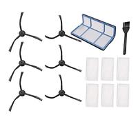 Ujjdwiurgh Kit de filtres de rechange pour aspirateur robot V3 V3S V5 V5S, Pro Robot aspirateur filtres et 6 brosses latérales et 1 filtre primaire et 1 brosse