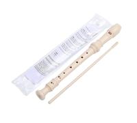 Ujjdwiurgh Kit de flûte à bec soprano beige à 8 trous avec tige de nettoyage, style allemand pour enfants, débutants et étudiants