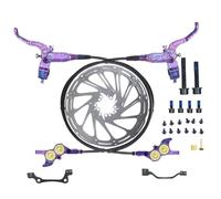 Ujjdwiurgh Kit de frein à disque hydraulique FV4 en alliage d'aluminium pour VTT 4 pistons avant et arrière