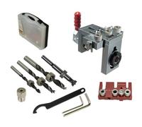 Ujjdwiurgh Kit de Gabarit de Chevilles pour le Travail Du Bois Guide de Perçage Du Bois Réglable Localisateur de Perforateur Ouvre-Trou en Bois Outils de Bricolage de Menuiserie Facile à