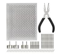Ujjdwiurgh Kit de gabarit de perlage de fil de deuxième génération avec pince à cintrer 6 en 1 et broches métalliques, outils de fabrication de bijoux