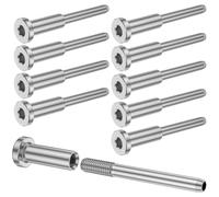 Ujjdwiurgh Kit de Garde-Corps à Câble 10 Pièces, Embout de Goujon à Sertir pour Garde-Corps à Câble, Système de Garde-Corps à Câble Tendeur à Sertir pour Bois