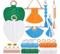 Ujjdwiurgh Kit de macramé pour filles et adultes débutants, cordon coloré de 3 mm, pour enfants de 6 à 8 ans, 8 à 12 ans, pour Noël