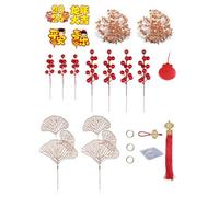 Ujjdwiurgh Kit de Mat¨¦riel de Couronne Rougeoyante de Lumi¨¨res Floues Lumineuses de Bonne Ann¨¦e Lunaire Chinoise Lumi¨¨res Color¨¦ES Ambiantes Pi¨¨Ces Suspendues, SB Installation Facile