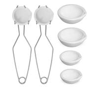 Ujjdwiurgh Kit de Moulage par Fusion de 8 Pièces, de Creusets à Quartz de 2,3 Pouces et de Creusets à Quartz de 2,8 Pouces, Poignée Fouet 2A Installation Facile