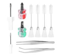 Ujjdwiurgh Kit de Nettoyage de Machine à Coudre 10 PièCes, Tournevis Court, Tournevis Cruciforme à TêTe Plate Outil de RéParation de Machine à Coudre