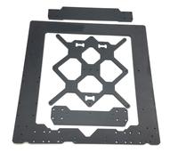 Ujjdwiurgh Kit de pièces de rechange pour imprimante 3D Prusa I3 MK3 - Cadre en aluminium noir - Profil noir et tiges lisses