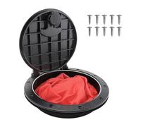 Ujjdwiurgh Kit de plaque de pont de 15,2 cm avec sac de rangement pour kayak, bateau, pêche, gréement, noir