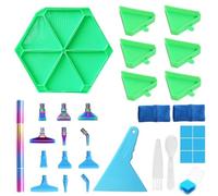 Ujjdwiurgh Kit de plateau de peinture à 6 grilles hexagonales de grande capacité avec plaque perforée