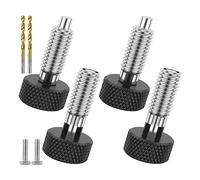 Ujjdwiurgh Kit de poignée, avec poignée moletée en acier inoxydable M6 pour boîte à outils roulante facile à utiliser (2 ensembles)