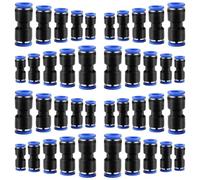 Ujjdwiurgh Kit de Raccord, Connecteur de Conduite D'Air Pneumatique, Connexion Directe (4 Mm/6 Mm/8 Mm/10 Mm/12 Mm) 40 Pièces