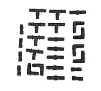 Ujjdwiurgh Kit de Raccords D'Irrigation pour Tube Goutte à Goutte -6 TéS, 6 Raccords, 6 ExtréMitéS, 6 Coudes - SystèMes D'Arrosage Goutte à Goutte Compatibles 16 Mm