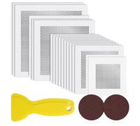 Ujjdwiurgh Kit de Réparation de Cloisons Sèches, 18 Pièces 2/4/6/8 Pouces Kit de Réparation de Mur en Fibre D'Aluminium