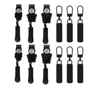 Ujjdwiurgh Kit de réparation de fermeture éclair, 12 pièces universelles instantanées à tête de vis coulissantes 3 tailles différentes