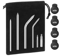 Ujjdwiurgh Kit de Réparation de Lacets avec Aiguilles à Lacets, Tige D'Extension Antidérapante et Outils en Acier Inoxydable 304 pour de Softball/Baseball.