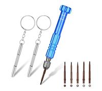 Ujjdwiurgh Kit de Réparation de Lunettes Tournevis, de Tournevis 6 en 1 pour Montres, Lunettes, Lunettes de Soleil, Électronique, Téléphones Portables