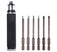 Ujjdwiurgh Kit de RéParation de Tournevis 6 en 1 1.5Mm 2.0Mm 2.5Mm 3.0Mm Hex Driver Set Main pour RC FPV Racing Drone