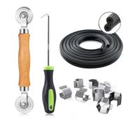 Ujjdwiurgh Kit de Réparation D'Écran, Outils de Rouleau D'Écran, Rouleau avec Roulement, Crochet de Retrait et Clips D'Écran, Cannelure D'Écran pour L'Installation