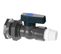 Ujjdwiurgh Kit de robinet de seau de pluie en PVC, robinet à boisseau sphérique en PVC de 1,9 cm, kit de robinet de seau d'eau de seau de seau de bassin