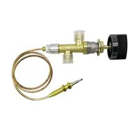 Ujjdwiurgh Kit de Soupape en Cuivre avec Protection Contre L'Extinction de la Flamme pour Réparation de Gaz Propane à Basse Pression. 5/8-18UNF (3/8 Pouce à Écrou Conique).