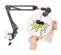 Ujjdwiurgh Kit de support de table de broderie noir rotatif à 360° pour cercles à broder