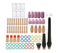 Ujjdwiurgh Kit de tasse en verre à gaz Stubby - Torche de soudage TIG pour soudage TIG - Buse de buse - Collets de corps - Lentille à gaz