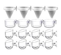 Ujjdwiurgh Kit de Tasses de Plantes Aquatiques 16 Pc avec Décoration D'Aquarium D'Aspiration 3 Formes