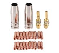 Ujjdwiurgh Kit de torche de soudage MB15 15AK MIG avec embout de contact, diffuseur de buse de soudage MIG, pièces de rechange 0,8 mm