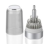 Ujjdwiurgh Kit de tournevis de précision 31 en 1 Mini Magnétique Petit Compact Outil de Réparation pour Lunettes, Électronique, Montres Blanc