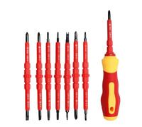 Ujjdwiurgh Kit de tournevis isolé 14 en 1 - Tournevis magnétique - Tournevis multifonctions interchangeables pour électricien