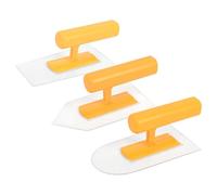 Ujjdwiurgh Kit de Truelle en Plastique Ronde, Carrée et à Bout Pointu, Truelles de Finition, 3 Pièces, Petite Truelle de Finition en Plastique