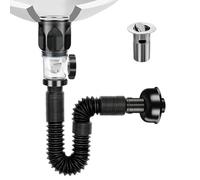 Ujjdwiurgh Kit de Vidange D'Évier de Salle de Bain avec Tuyau de Vidange D'Évier Flexible et Extensible, Anti-, Facile à Nettoyer