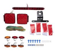 Ujjdwiurgh Kit D'éClairage à LED pour Remorque, Feux de Circulation de Plaque D'Immatriculation avec Faisceau de Câblage/Feux de Position
