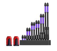 Ujjdwiurgh Kit d'embouts magnétiques à haute dureté et puissants, anti-chocs, puissants et antidérapants, ensemble d'embouts de tournevis