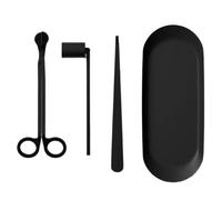 Ujjdwiurgh Kit d'entretien de bougie de luxe 4 pièces avec outils d'entretien des bougies, coupe-mèche, crochet et éteignoir