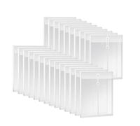 Ujjdwiurgh Kit D'Enveloppes en Plastique Transparent au Format A4 avec Fermeture à, Dossier de Documents Extensible, Ensemble de de Fichiers pour le Bureau 24 Pièces