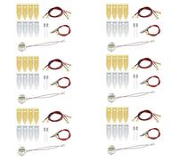 Ujjdwiurgh Kit D'Expérimentation Scientifique sur Batterie de Fruits pour Jouet D'Enseignement à Domicile, Expérience D'Enseignement Physique sur Batterie Pomme Terre au Citron 6 Ensembles
