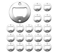 Ujjdwiurgh Kit D'Insertion D'Ouvre-Bouteille, 20 Ensembles D'Ouvre-Bouteille Ronds pour Porte-CléS Bricolage, Clé à BièRe, Ouvre-Bouteille, Tire-Bouchon