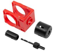 Ujjdwiurgh Kit D'Installation de Serrure de Porte, Kit D'Installation de Bouton de Porte de Scie Cloche de Serrure de Porte en Métal pour Pênes Dormants et Serrures