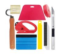 Ujjdwiurgh Kit D'Outils de Lissage de Papier Peint Comprenant un Rouleau à Joint en Feutre, une, un à Mesurer et un Couteau Utilitaire