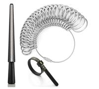 Ujjdwiurgh Kit D'Outils de Mesure de Taille de Bague, Mandrin de Bague en Plastique, de Taille de Doigt Réutilisable 1-17 Tailles de Bagues Américaines, avec Demi-Taille