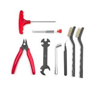 Ujjdwiurgh Kit d'outils de nettoyage de buses d'imprimante 3D 17 pièces avec brosse aiguille de nettoyage - Rouge